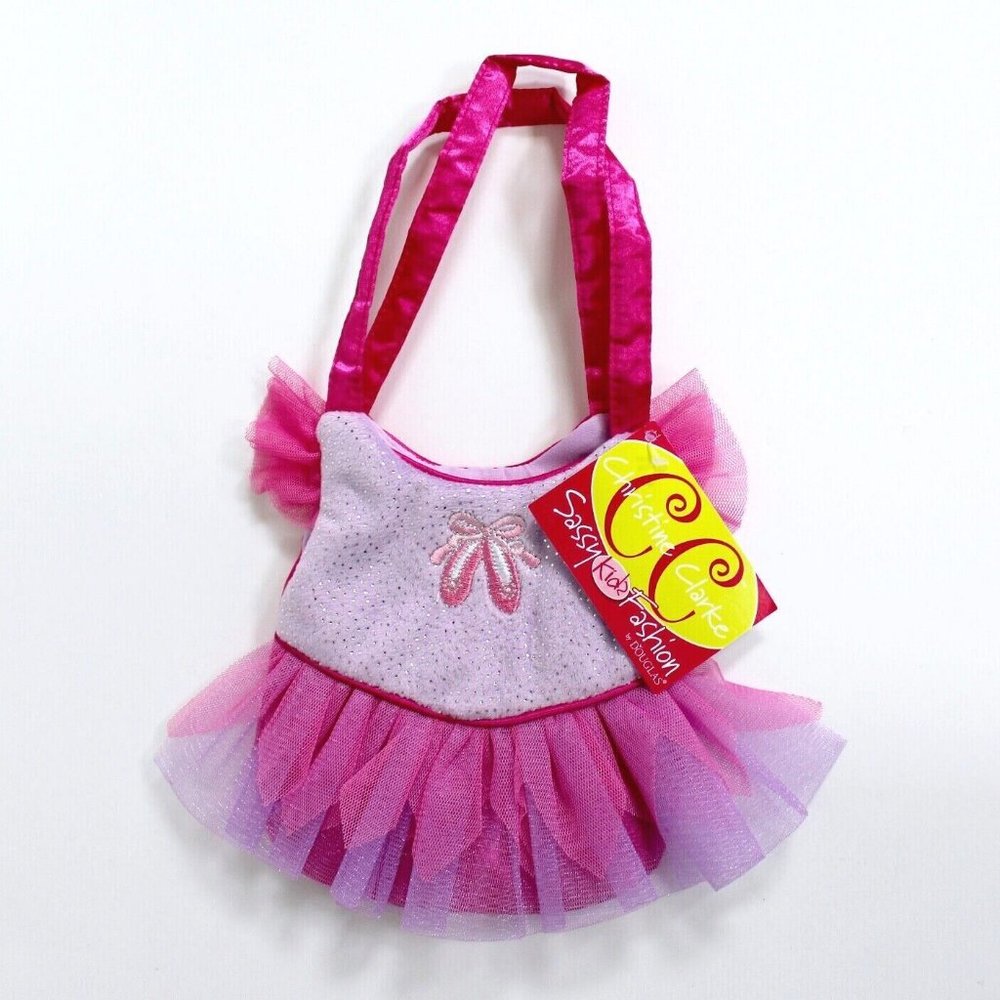 Douglas Christine Clarke Sassy Kids Slippers Tutu Bag - Pink/Purple